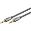 Goobay 65272 audio kábel 0,5 M 3.5mm TRS Fekete, Ezüst