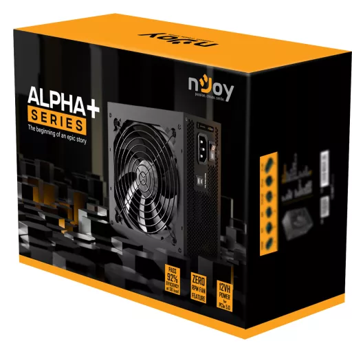 nJoy Alpha+ 1000 1000 W 20+4 pin ATX ATX Fekete