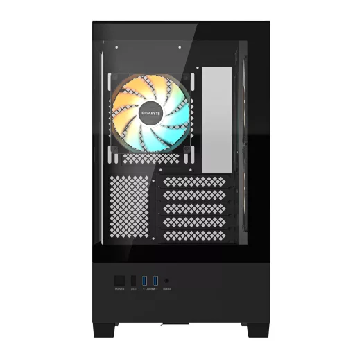 GIGABYTE C201 PANORAMIC Midi Tower Fekete
