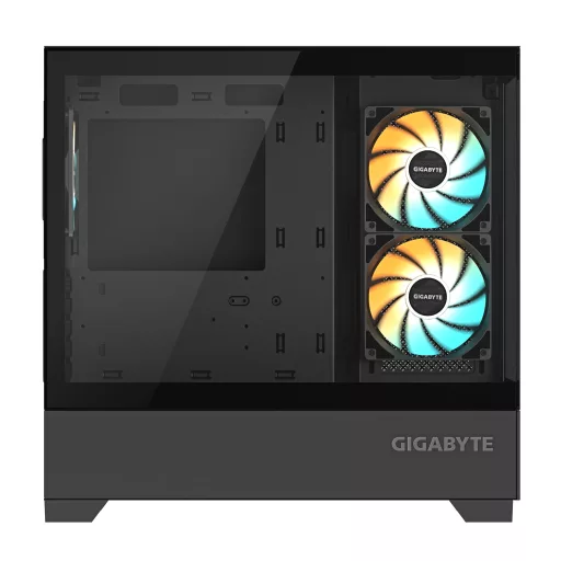 GIGABYTE C201 PANORAMIC Midi Tower Fekete