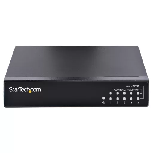 StarTech.com DS52000 hálózati kapcsoló Beállítást nem igénylő (unmanaged) 2.5G Ethernet (100/1000/2500) Fekete