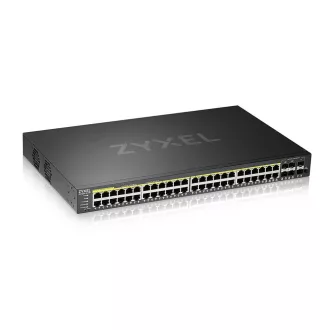   Zyxel GS2220-50HP-EU0101F hálózati kapcsoló Vezérelt L2 Gigabit Ethernet (10/100/1000) Ethernet-áramellátás (PoE) támogatása Fekete