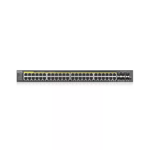 Zyxel GS2220-50HP-EU0101F hálózati kapcsoló Vezérelt L2 Gigabit Ethernet (10/100/1000) Ethernet-áramellátás (PoE) támogatása Fekete