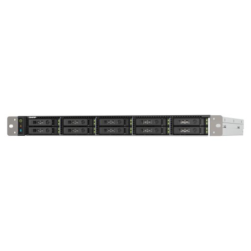 QNAP TS-h1090FU NAS Rack (1U) EPYC 7302P 128 GB DDR4 0 TB QuTS hero Fekete, Szürke