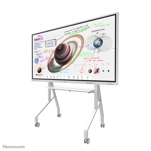 Neomounts FL50-525WH1 multimédia állvány és gurulóállvány Fehér Lapos panel Gurulós multimédia kocsi