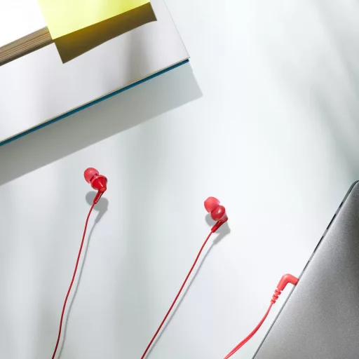 Panasonic RP-HJE125E-R fejhallgató és headset Vezetékes Hallójárati Zene Vörös