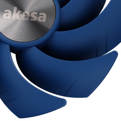 Akasa ALUCIA SC Számítógép ház, Processzor Ventilátor 12 cm Fekete, Kék 1 db
