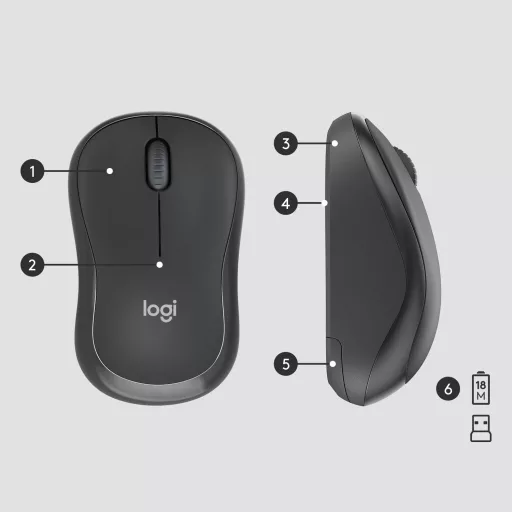 Logitech 920-009800 billentyűzet Egér mellékelve Irodai Vezeték nélküli RF QWERTY Nemzetközi amerikai Grafit