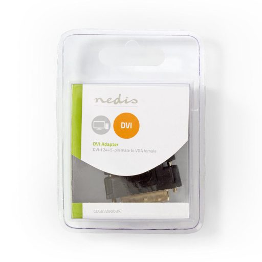 Nedis CCGB32900BK csatlakozó átlakító DVI-I 24+5-Pin VGA Fekete
