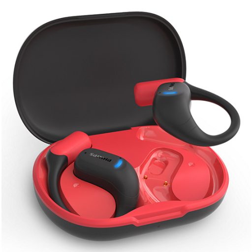 Philips 6000 series TAA6709BK/00 fejhallgató és headset True Wireless Stereo (TWS) Fülre akasztható Sport Bluetooth Fekete, Vörös