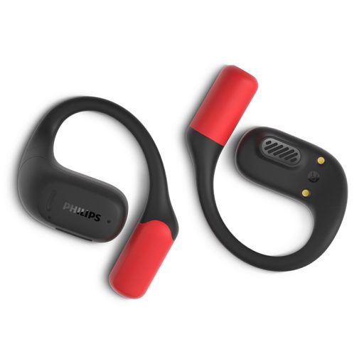 Philips 6000 series TAA6709BK/00 fejhallgató és headset True Wireless Stereo (TWS) Fülre akasztható Sport Bluetooth Fekete, Vörös