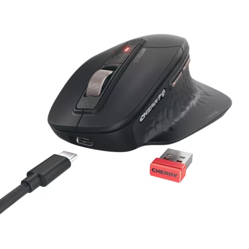 CHERRY Stream mouse ultimate egér Univerzális Jobbkezes RF Wireless + Bluetooth + USB Type-C 4000 DPI