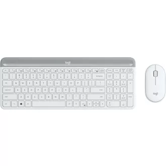   Logitech 920-009201 billentyűzet Egér mellékelve Univerzális Vezeték nélküli RF QWERTY Északi Fehér