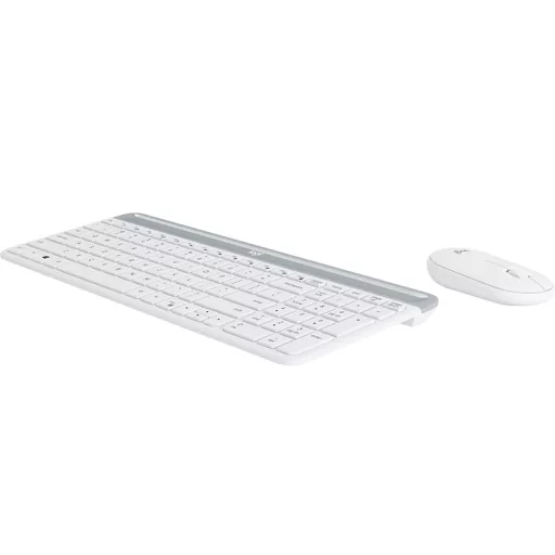 Logitech 920-009201 billentyűzet Egér mellékelve Univerzális Vezeték nélküli RF QWERTY Északi Fehér