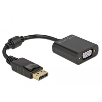   DeLOCK 61006 video átalakító kábel 0,15 M DisplayPort VGA (D-Sub) Fekete