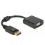 DeLOCK 61006 video átalakító kábel 0,15 M DisplayPort VGA (D-Sub) Fekete