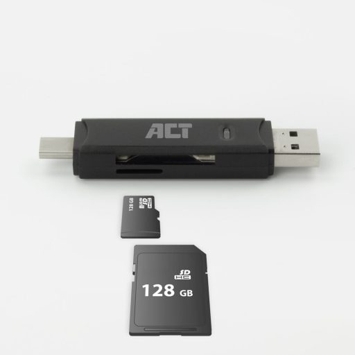 ACT AC6375 kártyaolvasó USB 3.2 Gen 1 (3.1 Gen 1) Fekete