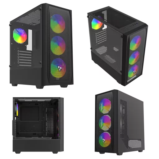 Savio Noctis Flow RGB Kocka Fekete
