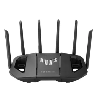   ASUS 90IG0A30-MO9C00 vezetéknélküli router 2.5 Gigabit Ethernet Háromsávos (2,4 GHz / 5 GHz / 6 GHz) Fekete