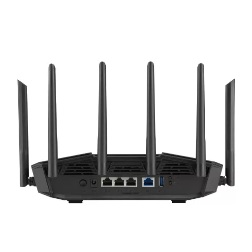 ASUS 90IG0A30-MO9C00 vezetéknélküli router 2.5 Gigabit Ethernet Háromsávos (2,4 GHz / 5 GHz / 6 GHz) Fekete