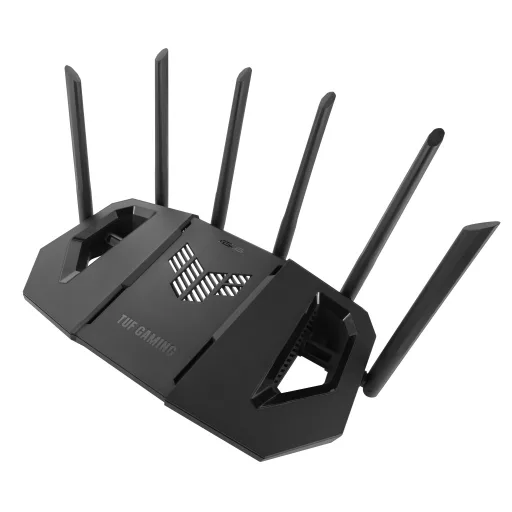 ASUS 90IG0A30-MO9C00 vezetéknélküli router 2.5 Gigabit Ethernet Háromsávos (2,4 GHz / 5 GHz / 6 GHz) Fekete