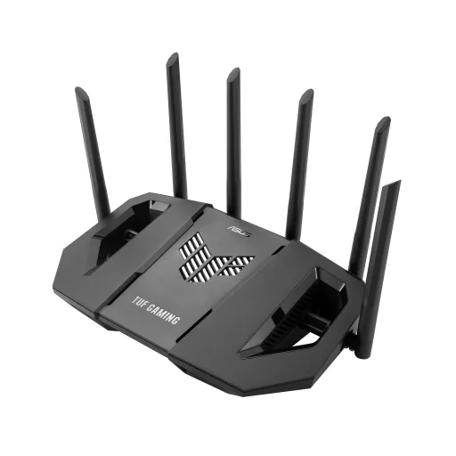 ASUS 90IG0A30-MO9C00 vezetéknélküli router 2.5 Gigabit Ethernet Háromsávos (2,4 GHz / 5 GHz / 6 GHz) Fekete
