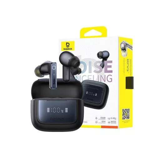 Baseus 35 True Headset Vezeték nélküli Hallójárati Hívás/zene USB C-típus Bluetooth Fekete