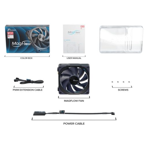 Seasonic MagFlow 1-Fan Kit 12 cm Fekete 1 db