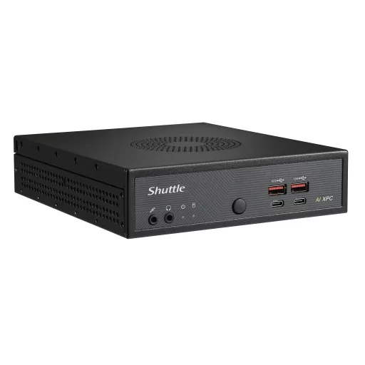 Shuttle Slim AI PC DN11H7 1,35 liter méretű számítógép Fekete 155H Intel® SoC