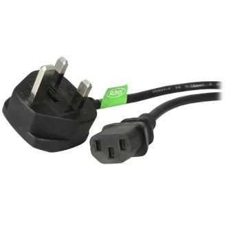   StarTech.com BS13U-1M-POWER-LEAD tápkábel Fekete BS 1363 C13 csatlakozó