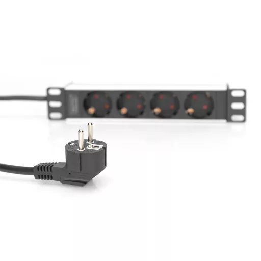 Digitus DN-95418 áramelosztó egység (PDU) 4 AC kimenet(ek) 0U/1U Fekete