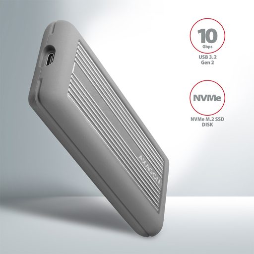 Axagon EEM2-XS tárolóegység tok Borító Fém Ezüst