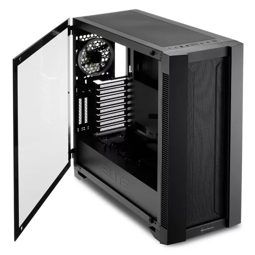 Sharkoon ELITE SHARK CA200M Midi Tower Fekete