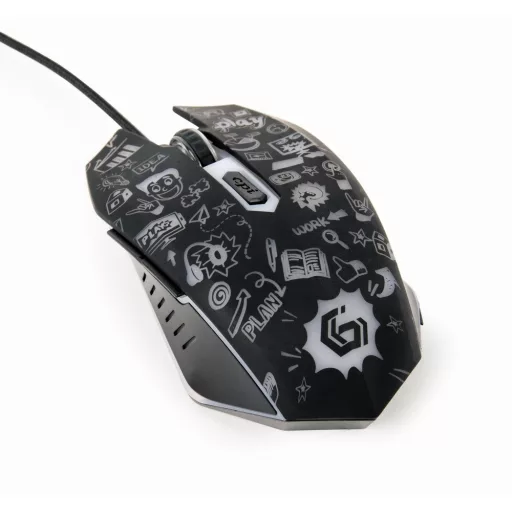 Gembird MUS-6B-GRAFIX-01 egér Irodai Jobbkezes USB A típus Optikai 3600 DPI