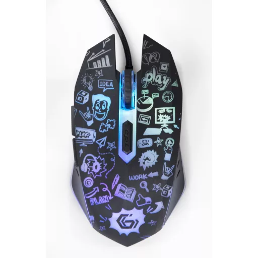 Gembird MUS-6B-GRAFIX-01 egér Irodai Jobbkezes USB A típus Optikai 3600 DPI