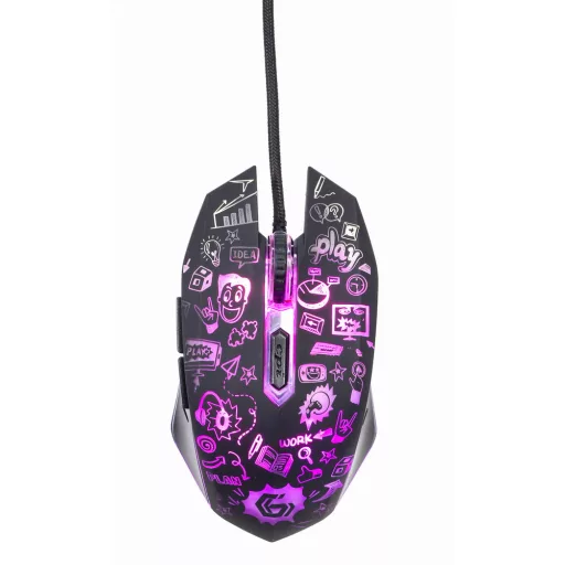 Gembird MUS-6B-GRAFIX-01 egér Irodai Jobbkezes USB A típus Optikai 3600 DPI