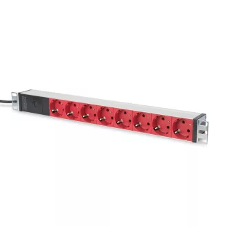   Digitus DN-95410-R áramelosztó egység (PDU) 8 AC kimenet(ek) 0U/1U Fekete