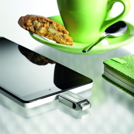 Intenso cMobile Line USB flash meghajtó 128 GB USB Type-A / USB Type-C 3.2 Gen 1 (3.1 Gen 1) Ezüst