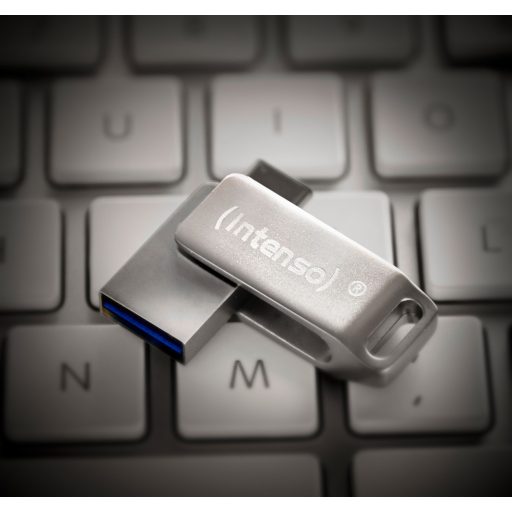 Intenso cMobile Line USB flash meghajtó 128 GB USB Type-A / USB Type-C 3.2 Gen 1 (3.1 Gen 1) Ezüst