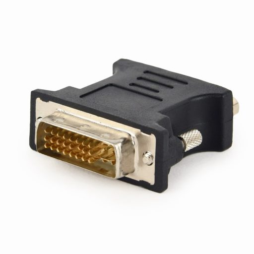 Gembird A-DVI-VGA-BK csatlakozó átlakító DVI-A VGA 15-pin Fekete, Fémes