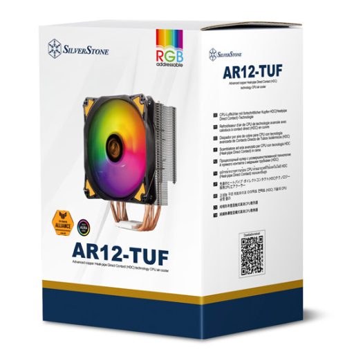 Silverstone AR12-TUF Processzor Hűtő 12 cm Alumínium, Réz, Szürke 1 db