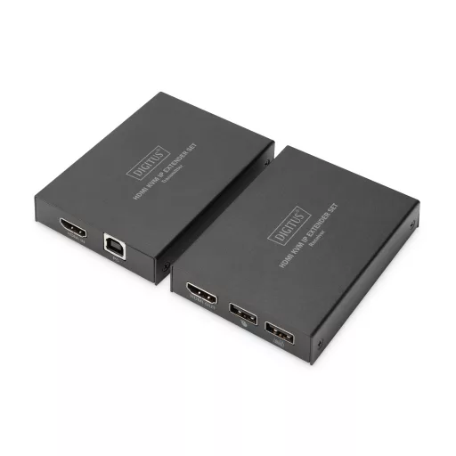 Digitus DS-55507 audió/videó jeltovábbító AV adó- és vevőegység
