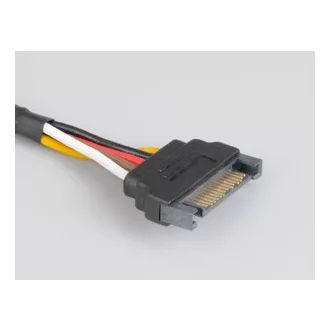 Akasa Sata Power Cable Extension Fekete 0,3 M