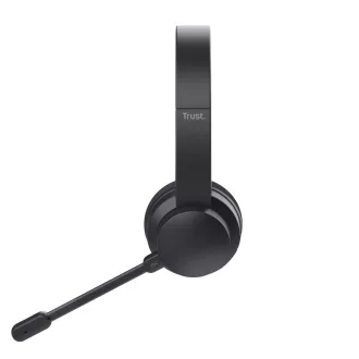   Trust Ayda Headset Vezetékes és vezeték nélküli Fejpánt Hívás/zene USB C-típus Bluetooth Fekete