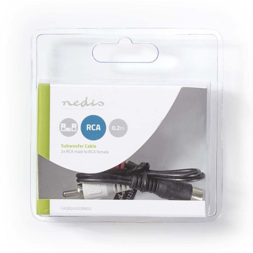 Nedis CAGB24020BK02 audio kábel 0,2 M RCA 2 x RCA Fekete