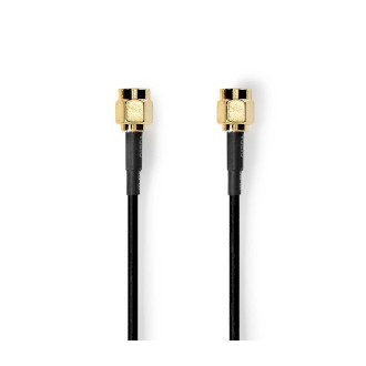 Nedis CSGL02000BK20 koax kábel 2 M SMA IEC Fekete