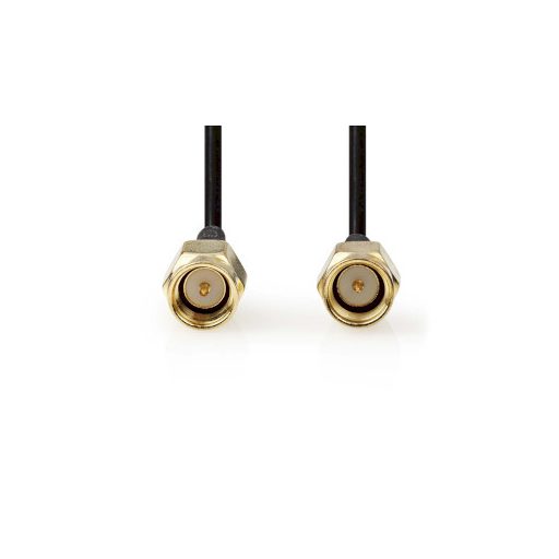 Nedis CSGL02000BK20 koax kábel 2 M SMA IEC Fekete