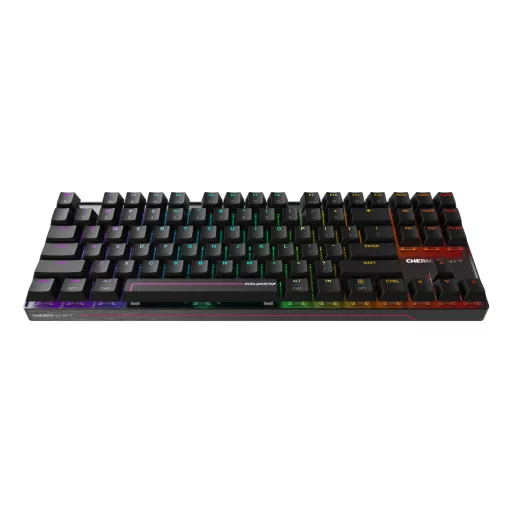 CHERRY MX 8.2 Pro TMR Wireless billentyűzet Játék USB + RF Wireless + Bluetooth QWERTY Nemzetközi amerikai Fekete