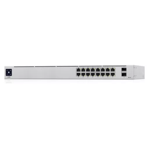 Ubiquiti UniFi 16-Port PoE Vezérelt L2/L3 Gigabit Ethernet (10/100/1000) Ethernet-áramellátás (PoE) támogatása 1U Ezüst