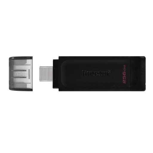 Kingston Technology DataTraveler 70 USB flash meghajtó 256 GB USB C-típus 3.2 Gen 1 (3.1 Gen 1) Fekete